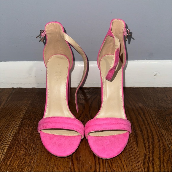 NWOT Pink High Heels with Ankle Strap - Picture 1 of 6